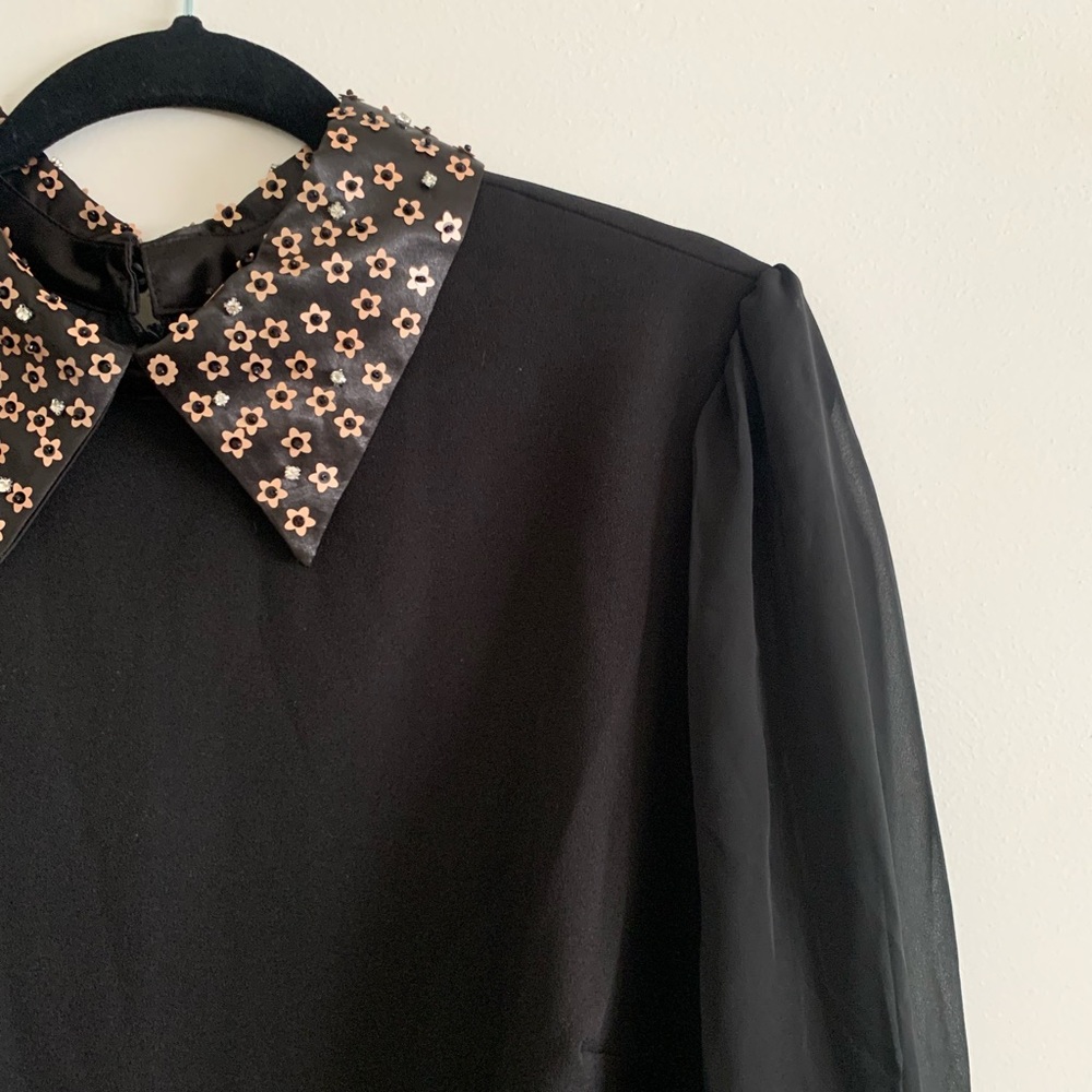 Betsey Johnson daisy embellished collar dress